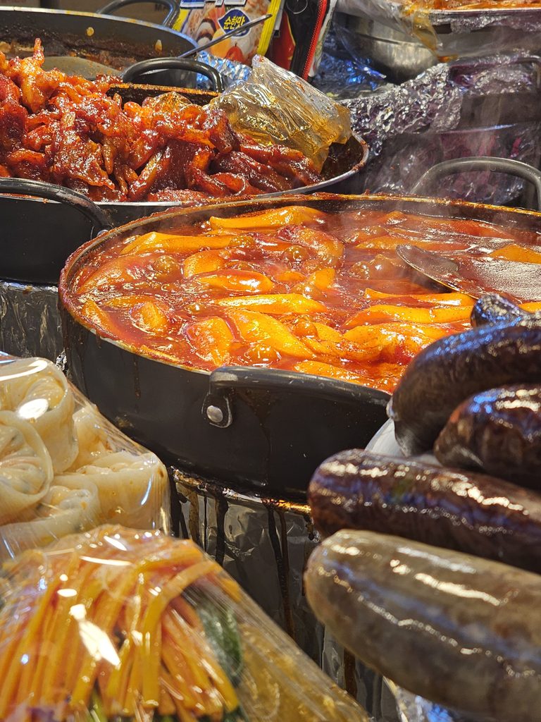 Korean street food stall in Seoul