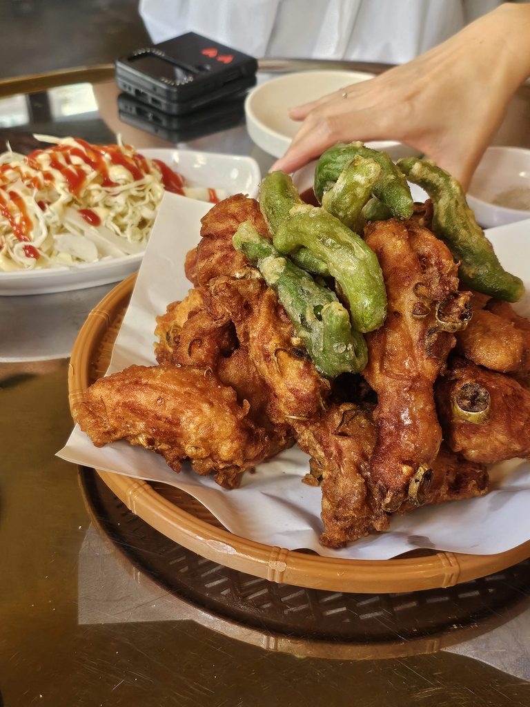 Crispy Korean fried chicken in Seoul