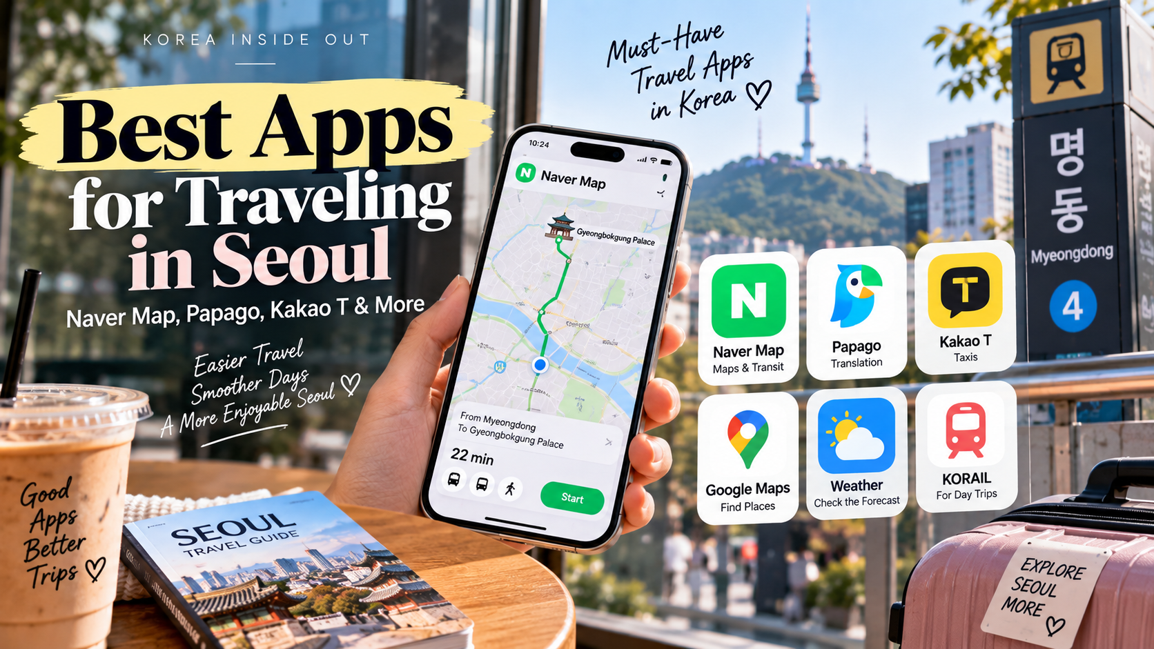 Best Apps for Traveling in Seoul: Naver Map, Papago, Kakao T & More