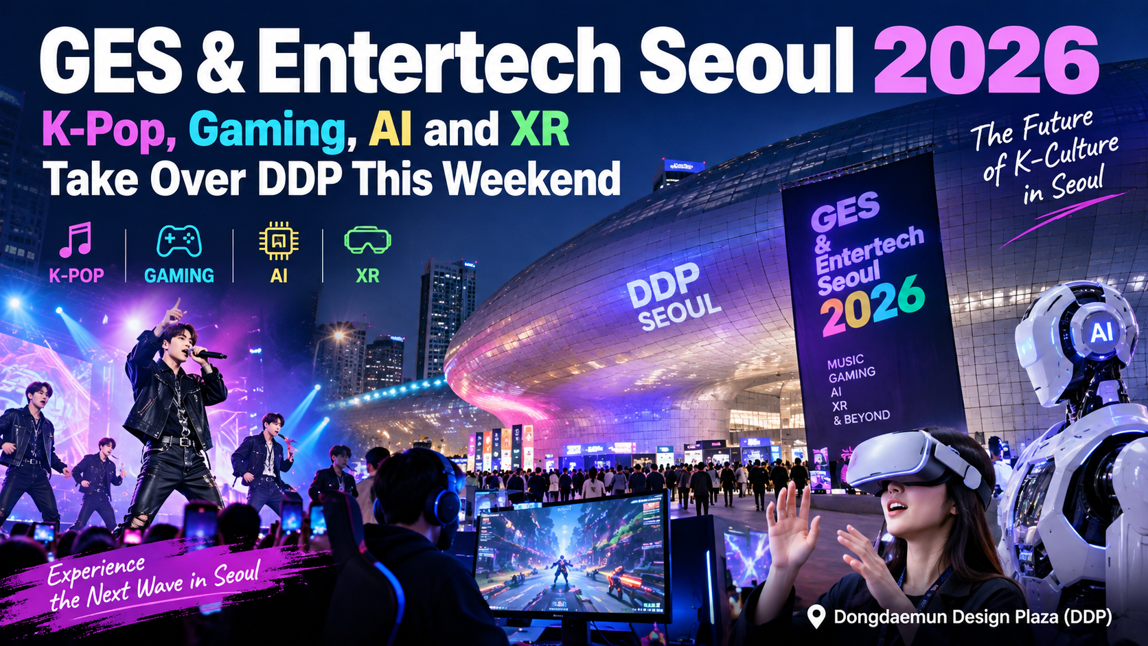 GES & Entertech Seoul 2026: K-Pop, Gaming, AI and XR Take Over DDP This Weekend