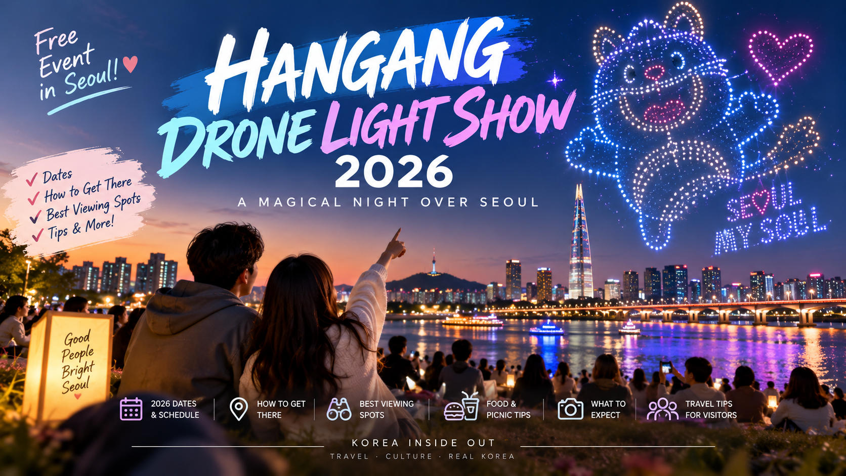 Hangang Drone Light Show 2026: Seoul’s Free Nighttime Spectacle